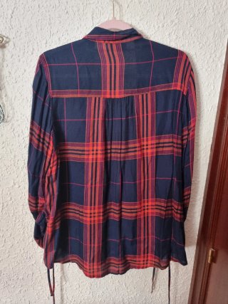 Camisa de cuadros Yessica azul y roja