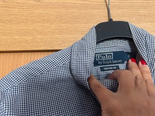 Camisa Ralph Lauren cuadros azul y blanco