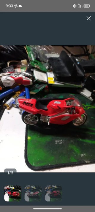 Pack 3 motos de juguete maquetas plástico