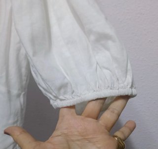 Camisa boho H&M Lino Blanca Talla Única