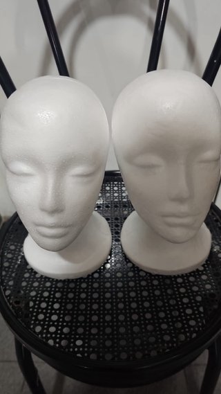 5 Cabezas de maniquí poliestireno