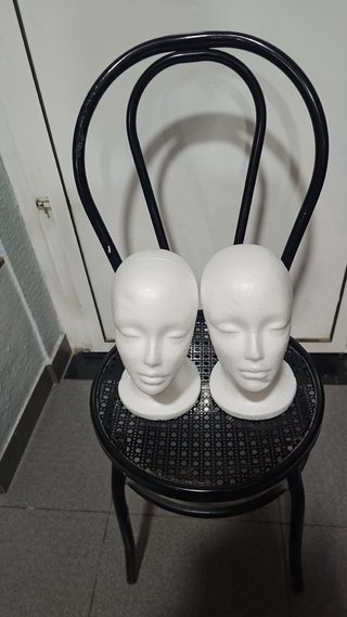 5 Cabezas de maniquí poliestireno