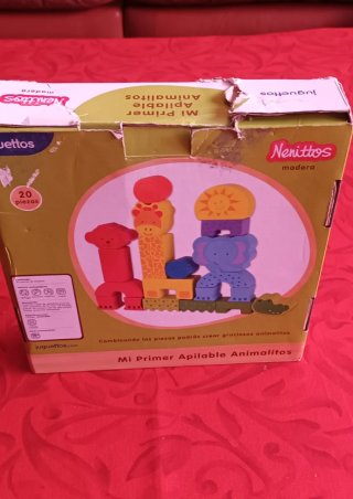 Puzzle apilable madera animales niños