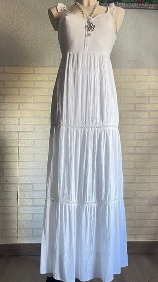 Vestido blanco largo El Corte Inglés Talla M