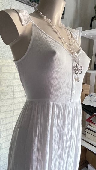 Vestido blanco largo El Corte Inglés Talla M