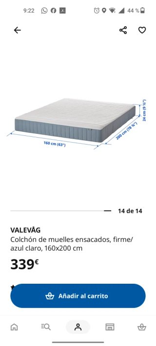 BRIMNES Cama con Almacenaje, somier y colchón