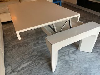 Mesa de centro lacada blanca