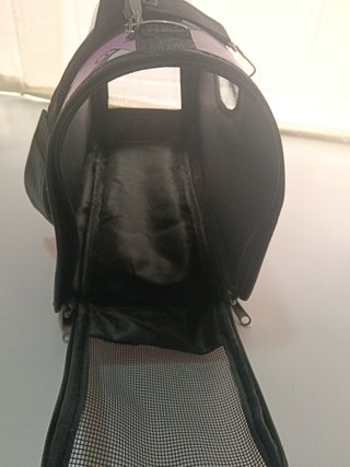Transportín perro/gato textil rosa