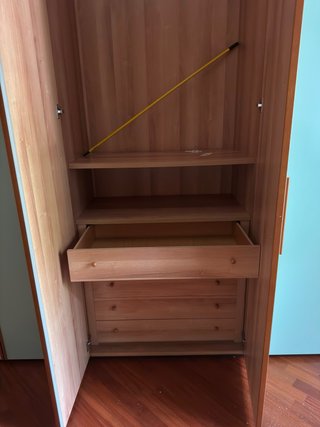 Armadio 6 ante vetro e legno