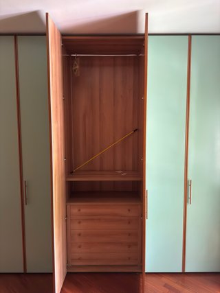 Armadio 6 ante vetro e legno