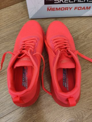 Zapatillas Skechers Bobs Mujer Naranja/Rosa