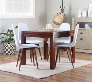 Mesa Banak 90x90 extensible madera teka
