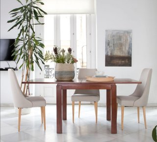 Mesa Banak 90x90 extensible madera teka