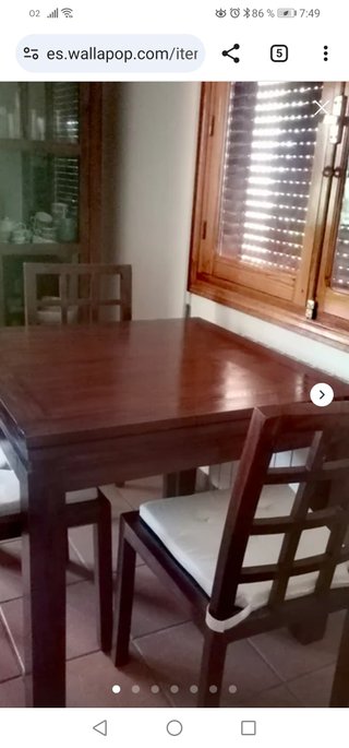 Mesa Banak 90x90 extensible madera teka