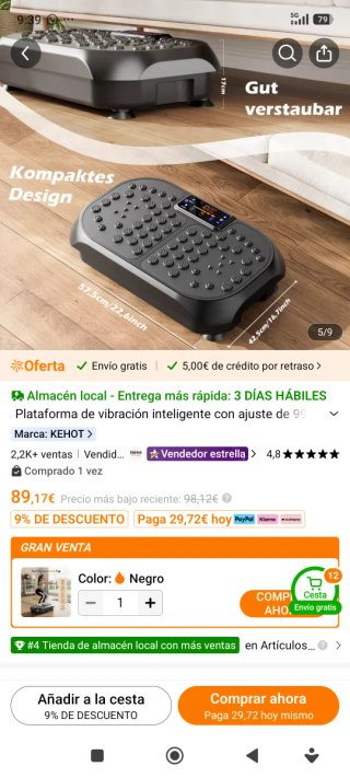 Plataforma vibratoria KEHOT