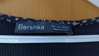 Vestido Bershka Talla S Estampado Flores