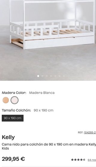 Cama doble 90cm con cajón