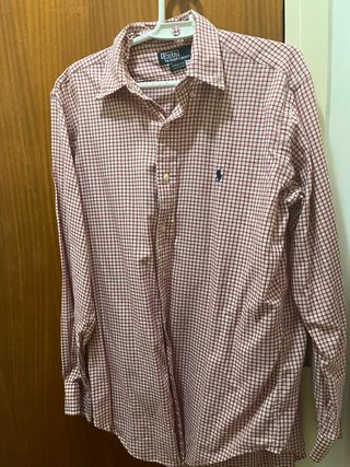 Camisa Polo Ralph Lauren cuadros rojos T.38