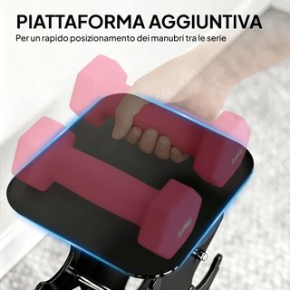 Set 8 Manubri Pesi Esagonali Antiscivolo Supporto