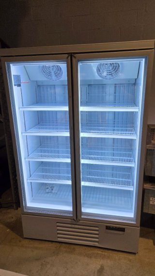 Congelador Vertical Cristal Doble Puerta