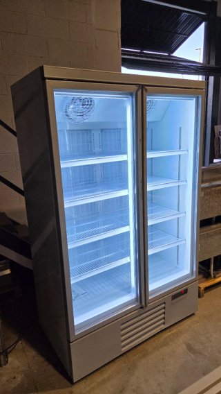 Congelador Vertical Cristal Doble Puerta