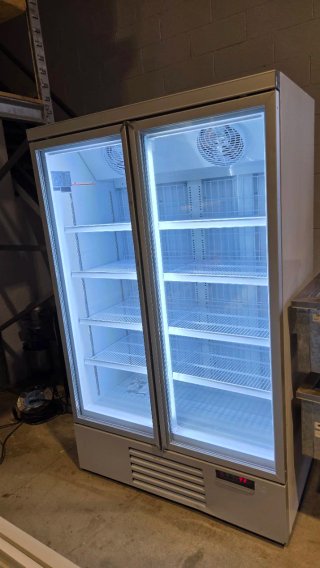 Congelador Vertical Cristal Doble Puerta