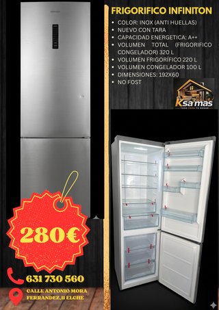 Frigorífico Infiniton Inox A++ 320L