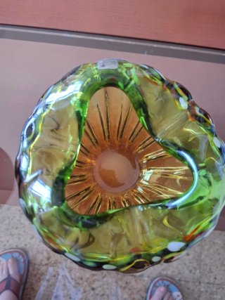 Cuenco/Cenicero Vintage Cristal Soplado