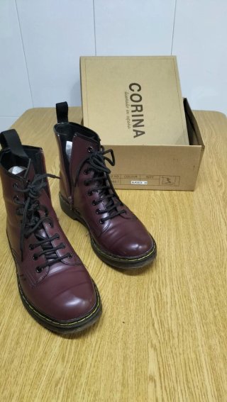 Botínes Corina con cordones,color burdeos.Talla 39