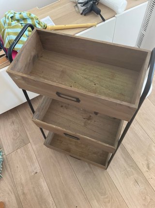 Carrito organizador 3 niveles madera
