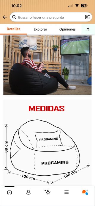 Puff Pro Gaming Negro XXL