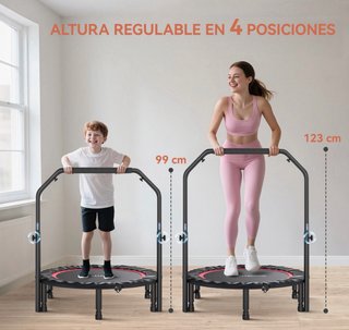 Cama Elástica Plegable con Barra