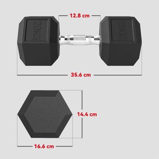 Set di Manubri da 2x20 kg Impugnatura Antiscivolo