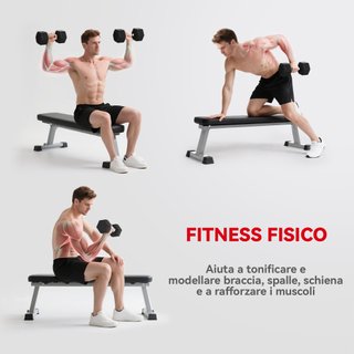Set di Manubri da 2x20 kg Impugnatura Antiscivolo