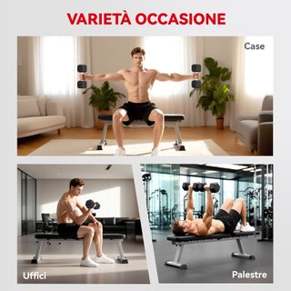 Set di Manubri da 2x20 kg Impugnatura Antiscivolo