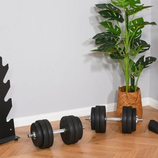 Set Manubri Palestra 30kg 8x2.5 kg 4x1.5 kg Nero