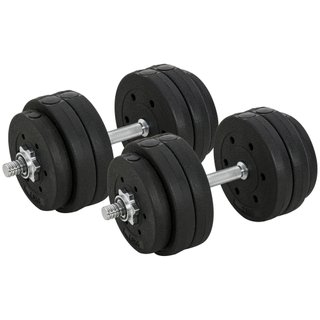 Set Manubri Palestra 30kg 8x2.5 kg 4x1.5 kg Nero