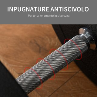 Set Manubri Palestra 30kg 8x2.5 kg 4x1.5 kg Nero