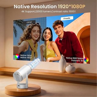 Proyector Portátil 4K 1080P Blanco