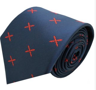 Corbata aspas de borgoña azul nueva
