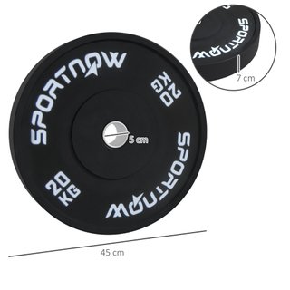 Set di 2 Dischi Palestra da 20kg per Bilanciere