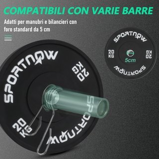Set di 2 Dischi Palestra da 20kg per Bilanciere
