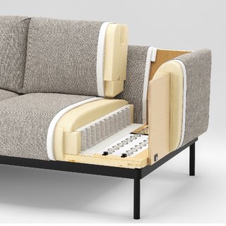 Sofá Modular Gris y Negro Ikea
