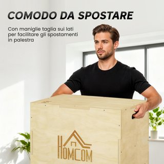 Plyo Box Legno 3 Altezze Jumping Box Pliometrico