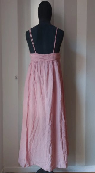 Vestido rosa largo