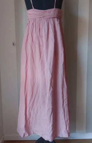 Vestido rosa largo