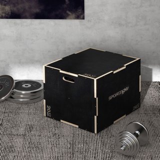 Box Jump Pliometrico 3 Altezze Legno Antiscivolo