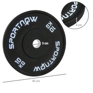 Set di 2 Dischi Palestra da 10kg per Bilanciere