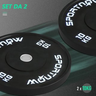 Set di 2 Dischi Palestra da 10kg per Bilanciere