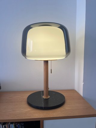Lámpara de mesa IKEA EVEDAL Madera y Mármol